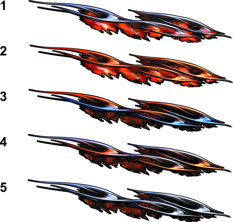 flaming spear vehicle decals available styles 1 to 5
